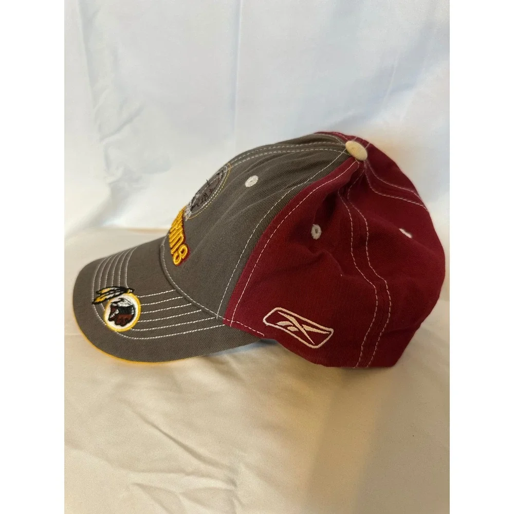 Reebok NFL Washington Redskins Youth Hat Grey Burgundy Embroidered Cap OSFA